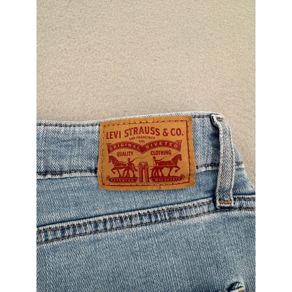 Levis 721 High Rise Skinny Jeans Womens 30x30 Light Wash Blue Denim Stretch - Picture 13 of 14